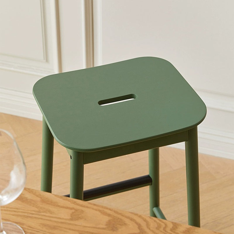 Nordic Wood Rectangular Bar Stool