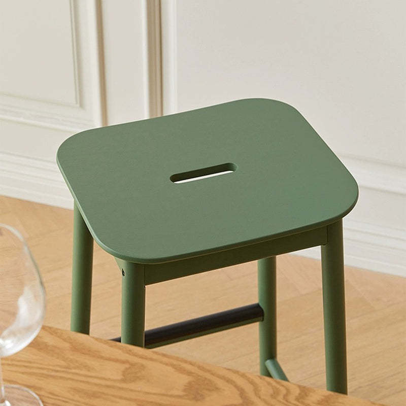 Nordic Wood Rectangular Bar Stool
