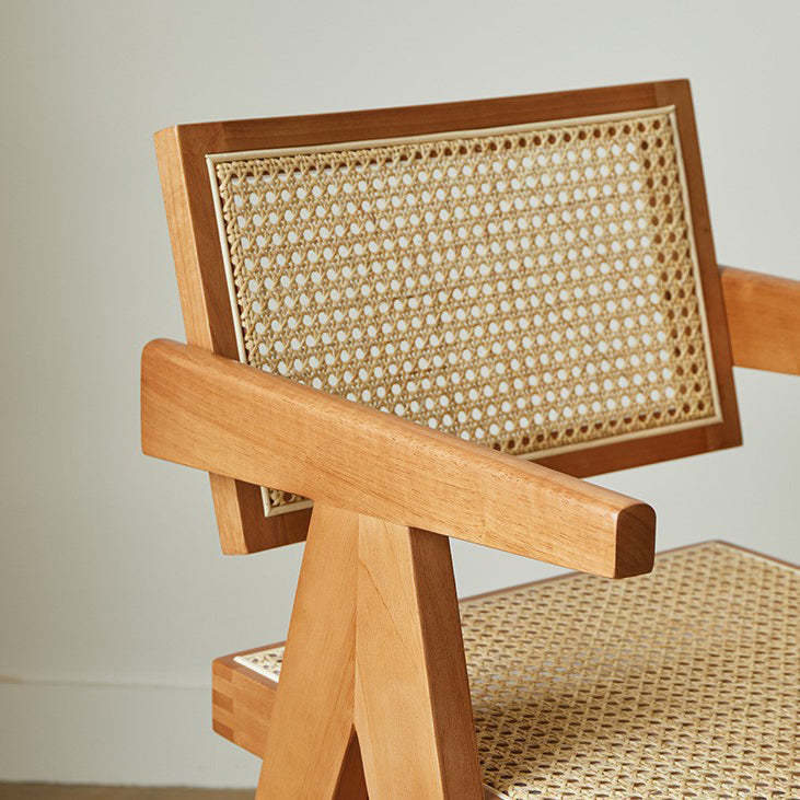 Minimalist Wood Rattan Dining Chair