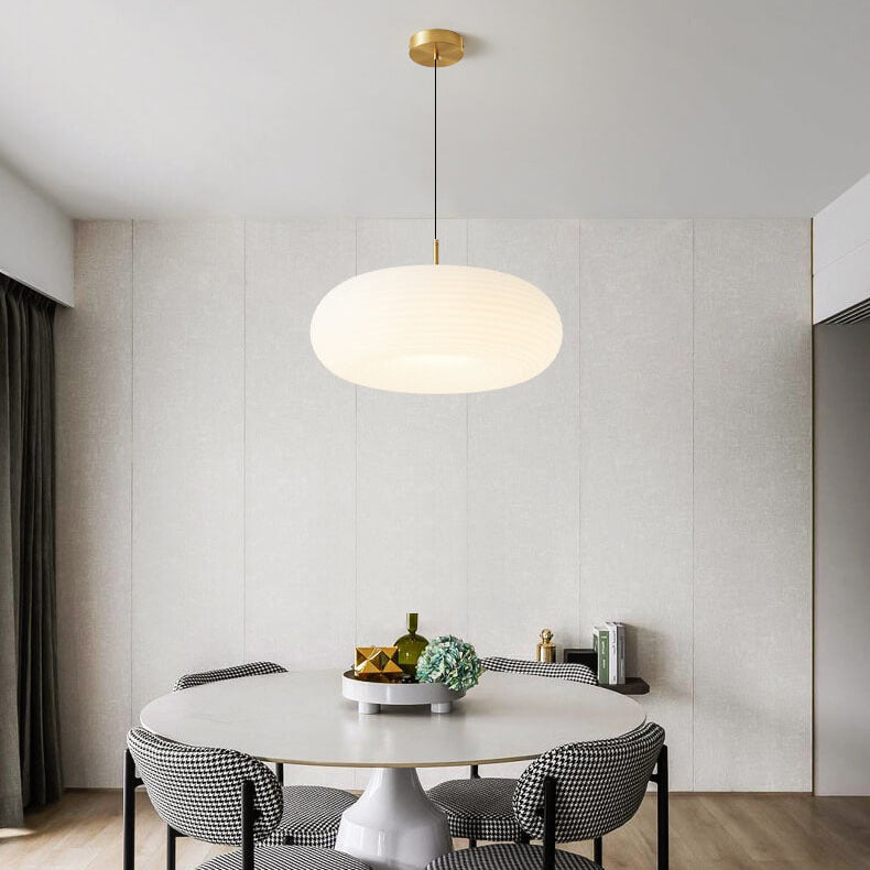 Modern Cream Apple Copper LED Pendant Light