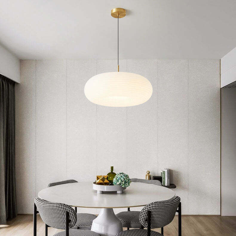 Modern Cream Apple Copper LED Pendant Light