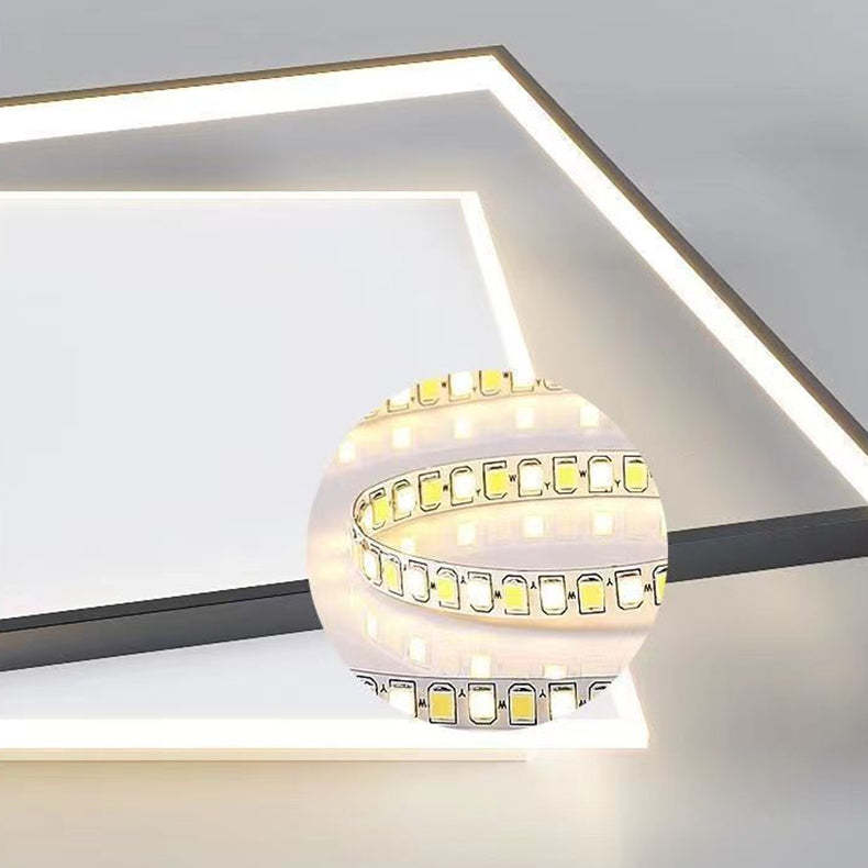 Minimalist Square Iron Acrylic LED Flush Mount Light