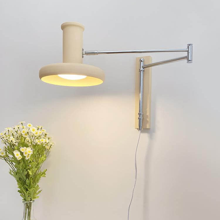 Nordic arm swing beige wall sconces — Hardwired / 220V-240V (UK/AU