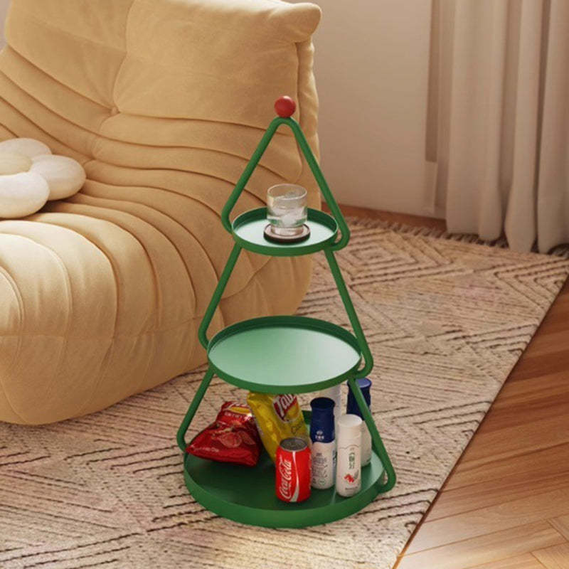 Contemporary Round Iron End Table