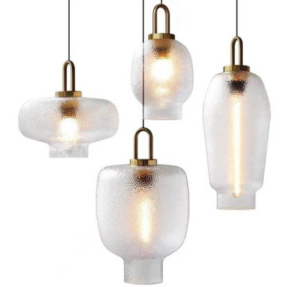 Nordic Luxe Oval Clear Glass Pendant Light — A / 220V-240V For UK/AU