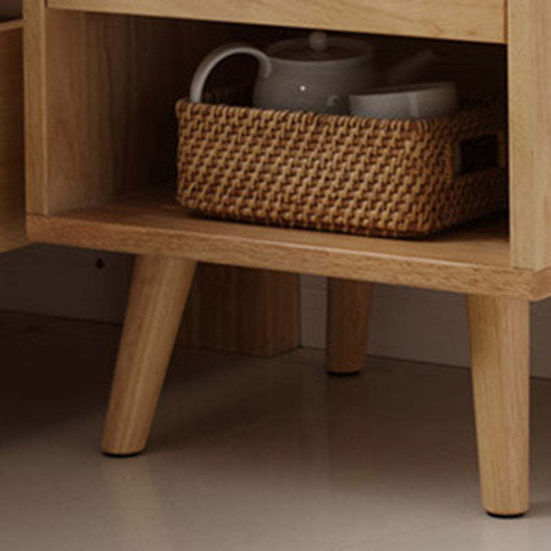 Scandinavian Solid Wood 1-Drawer Nightstand