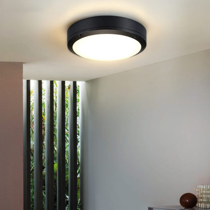 Round Outdoor Waterproof Aluminum Acrylic LED Flush Light