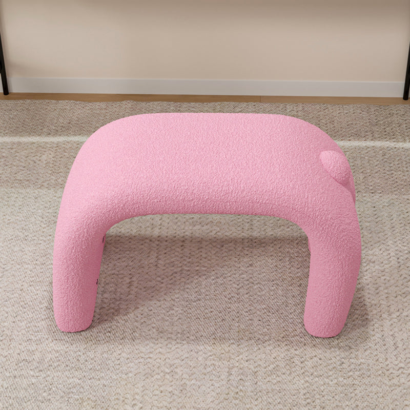 Curved Faux Fur Cat Vanity Stool