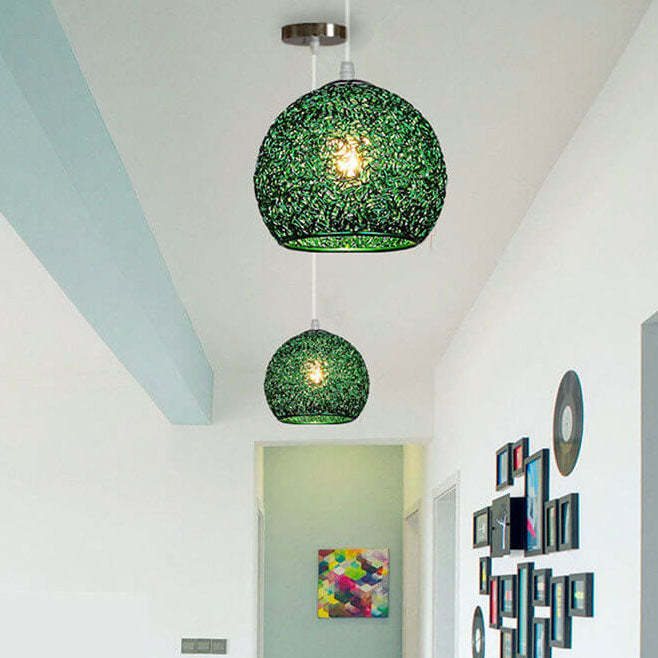 Contemporary Aluminum Macaron Round Pendant Light