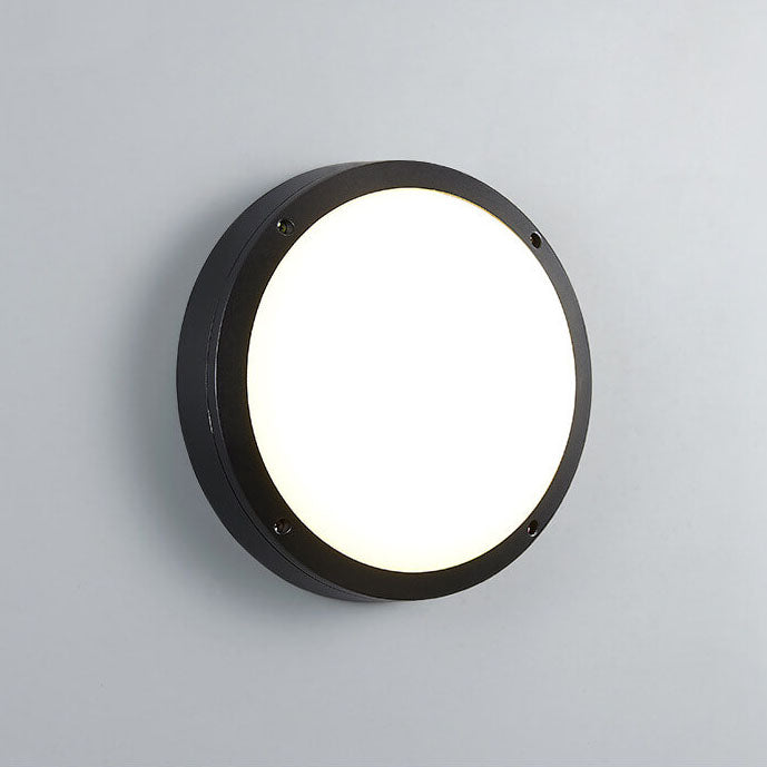 Round Outdoor Waterproof Aluminum Acrylic LED Flush Light — B / White Light (5000K) / 220V-240V For UK/AU