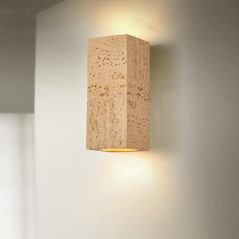 Retro Wabi-Sabi Hand-Sculpted Column LED Sconce
