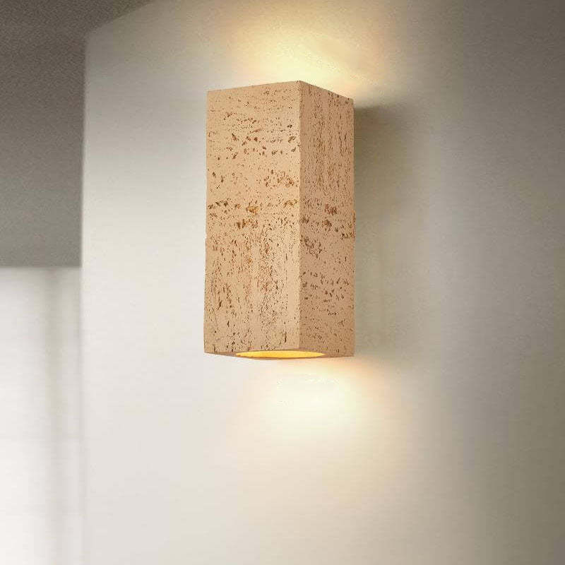 Retro Wabi-Sabi Hand-Sculpted Column LED Sconce