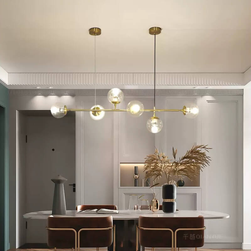 Nordic Colorful Orb Glass Island Chandelier