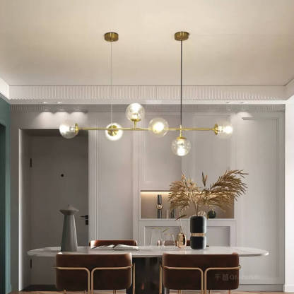 Nordic Colorful Orb Glass Island Chandelier