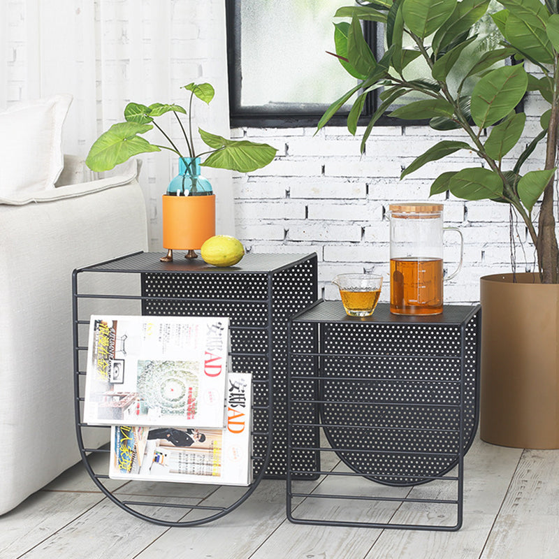 Minimalist Square Iron Panel Coffee Table — Small - Green