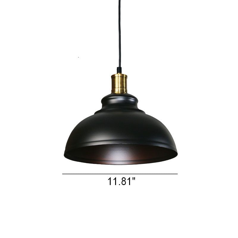 Industrial Dome Pot Lid Iron Pendant