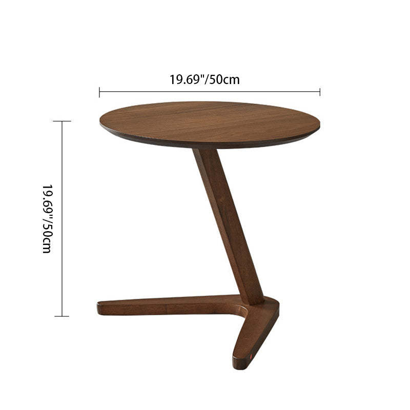 Minimalist V-Shape Base Wood Side Table