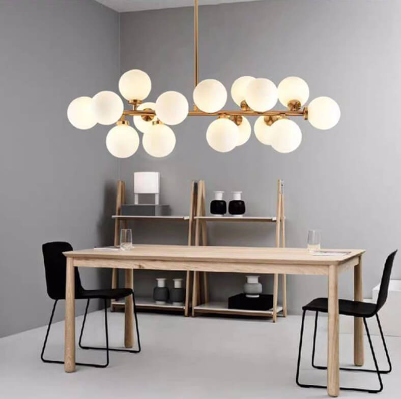 Nordic Magic Bean Glass Ball Island Chandelier