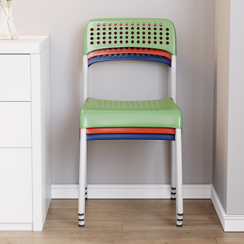 Minimalist Plastic Iron Perforated Dining Chair