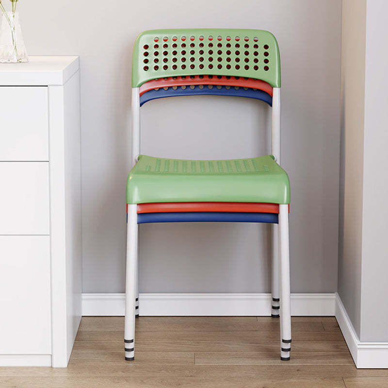 Minimalist Plastic Iron Perforated Dining Chair