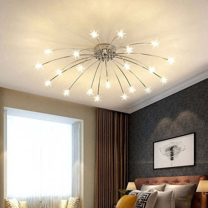 Full Of Stars Iron Flush Ceiling Light