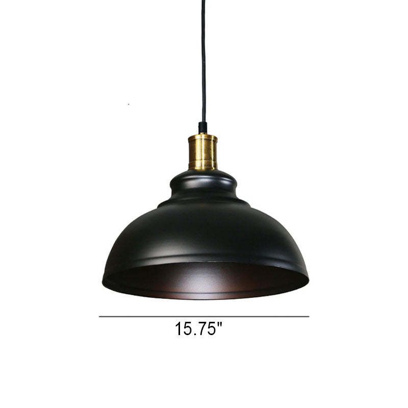 Industrial Dome Pot Lid Iron Pendant