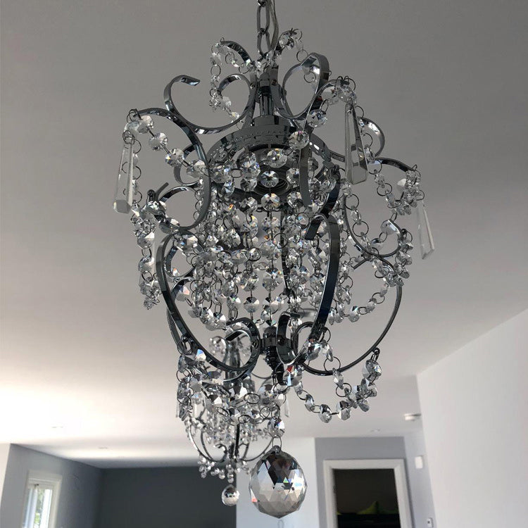 Traditional Luxury Iron Crystal Pendant Light