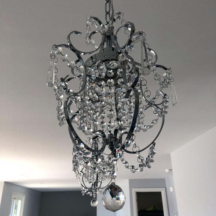 Traditional Luxury Iron Crystal Pendant Light