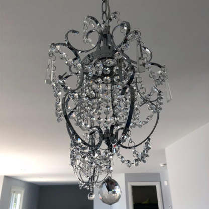Traditional Luxury Iron Crystal Pendant Light