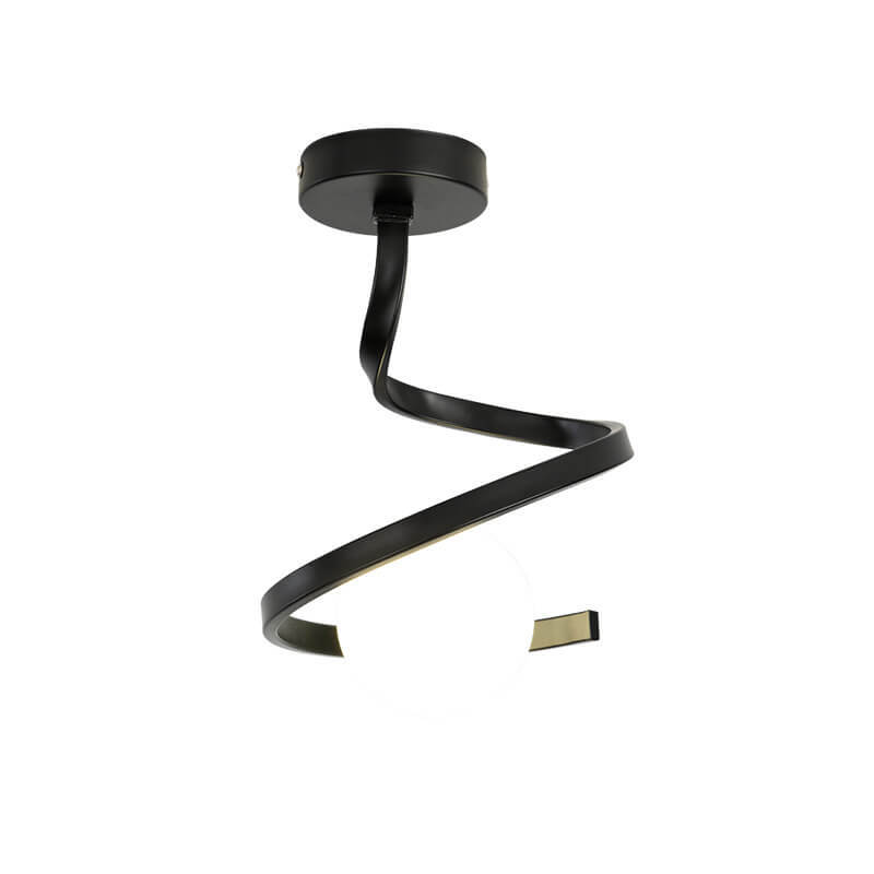 Modern Glass Orb Curve Ceiling Light