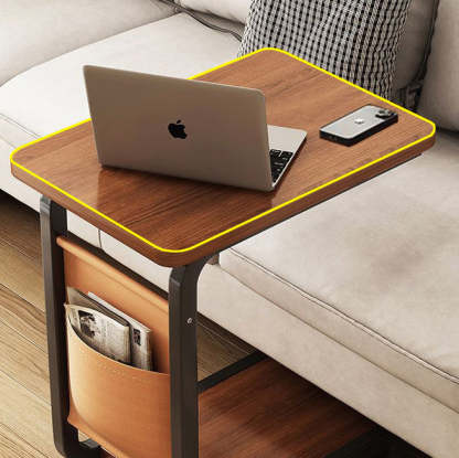 Minimalist Steel Side Table on Wheels