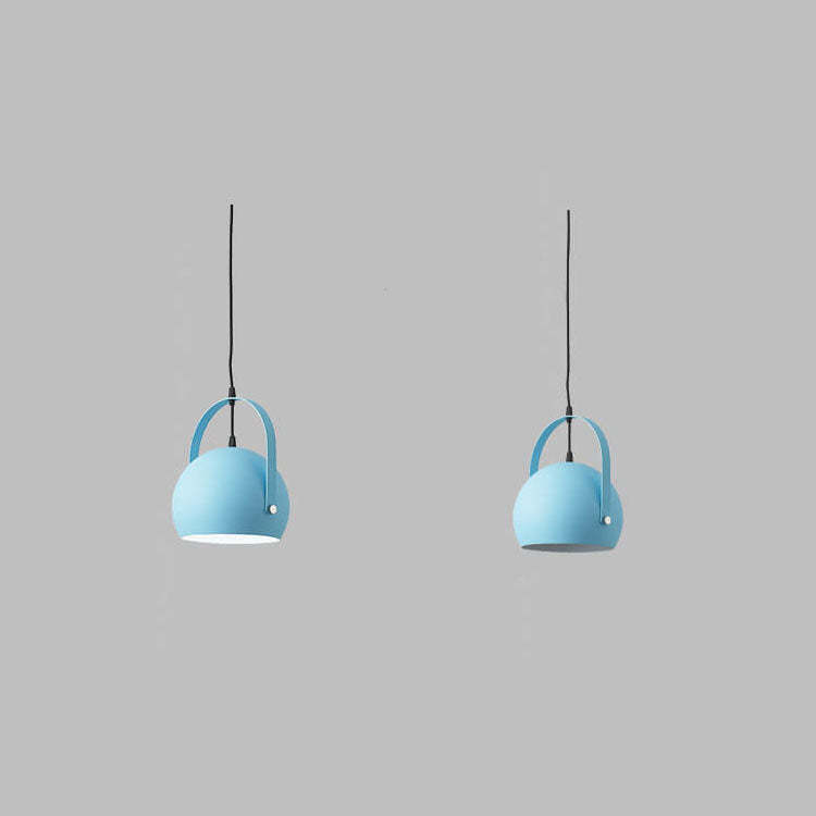 Nordic Macaron Aluminum Semicircle Pendant Light