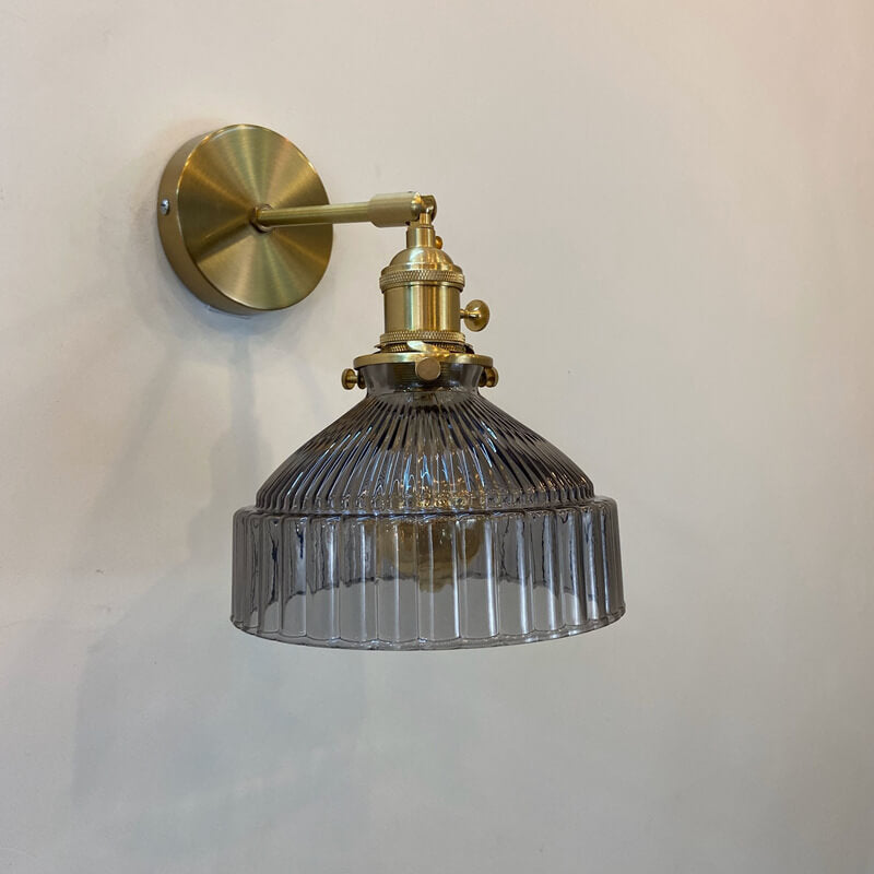 Nordic Dome Glass Brass Wall Sconce
