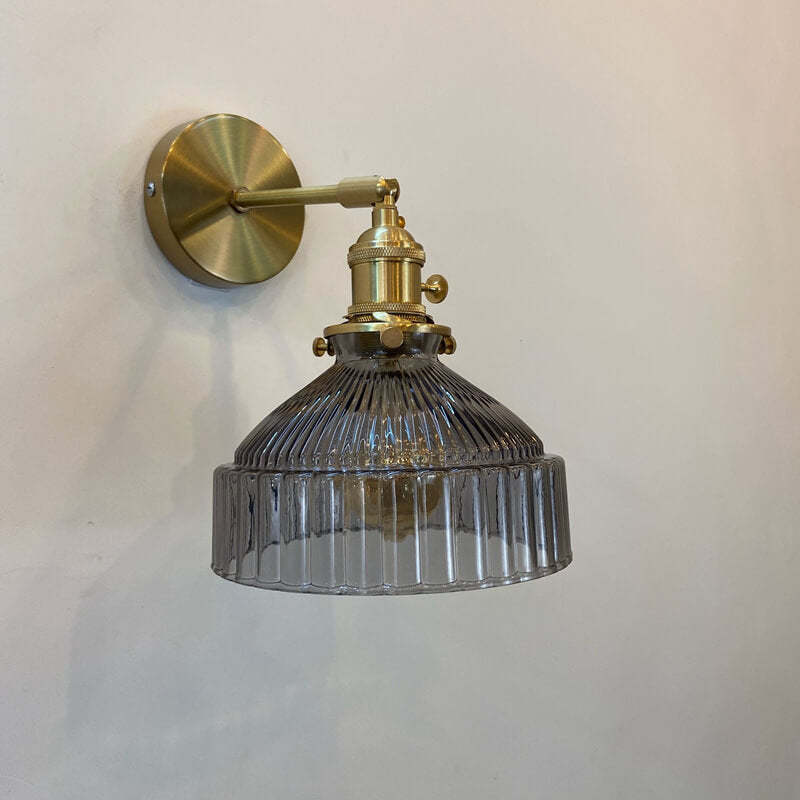 Nordic Dome Glass Brass Wall Sconce