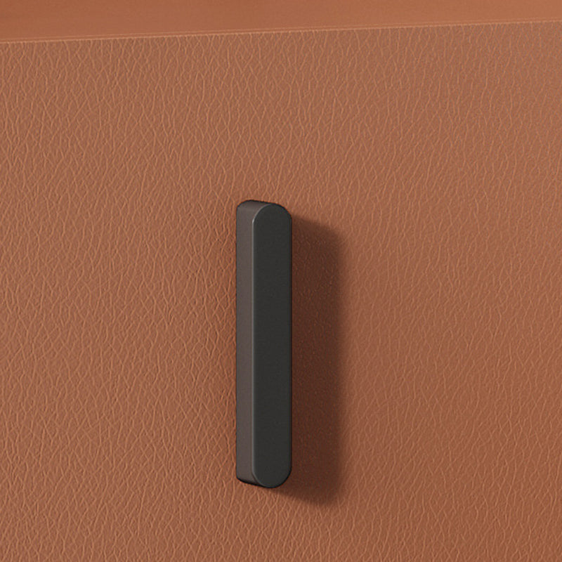Scandinavian Leather Carbon Steel 1-Drawer
