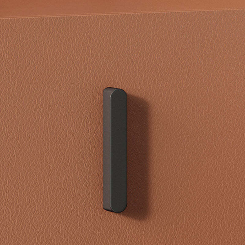 Scandinavian Leather Carbon Steel 1-Drawer