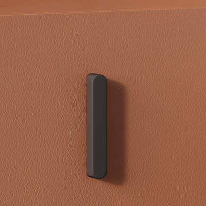 Scandinavian Leather Carbon Steel 1-Drawer