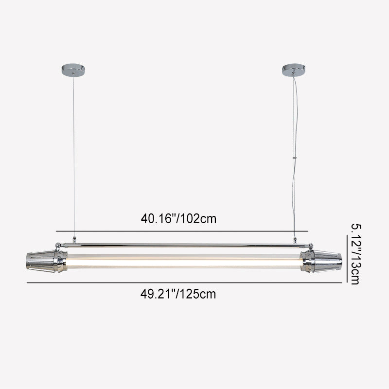 Industrial Aluminum Acrylic LED Island Chandelier