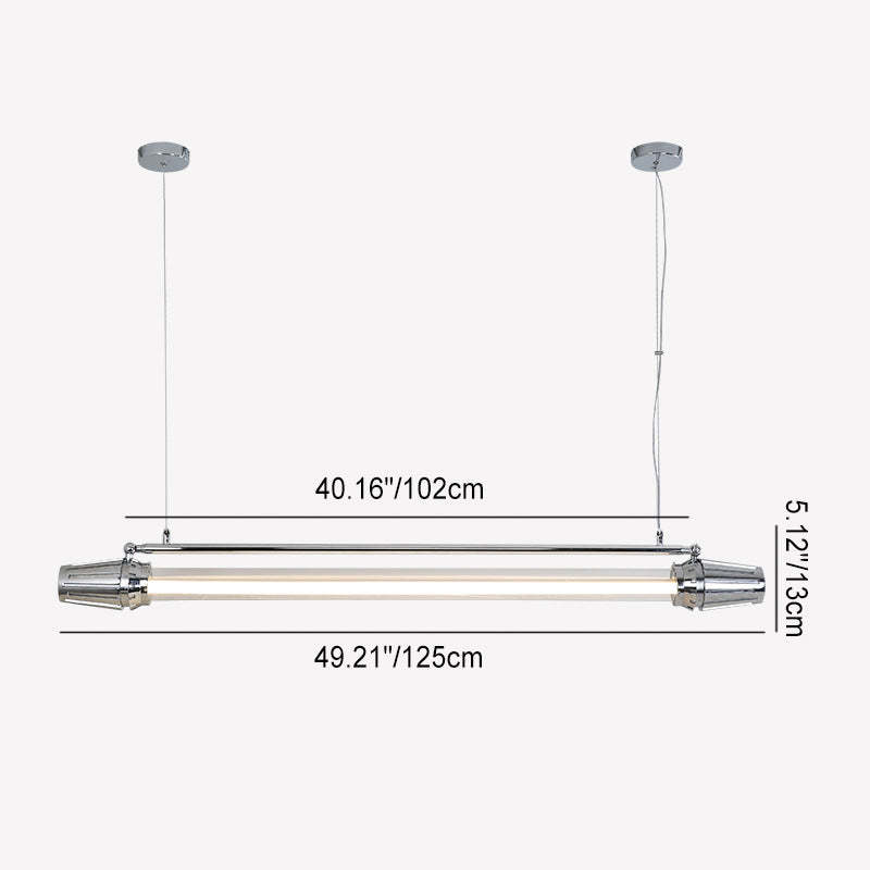 Industrial Aluminum Acrylic LED Island Chandelier