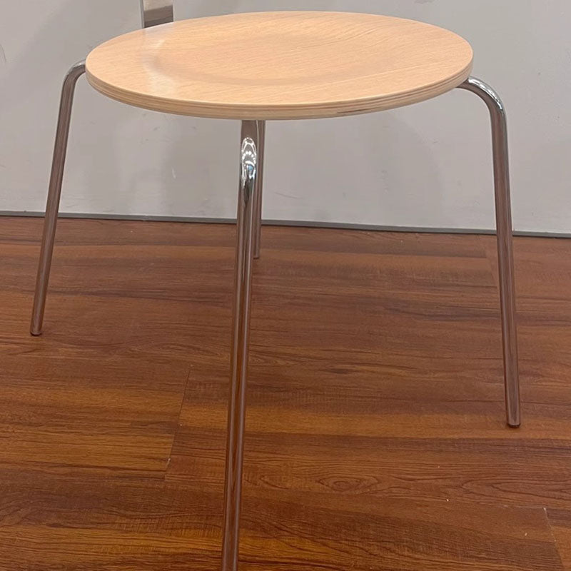 Nordic Wood Steel Round Dining Chair