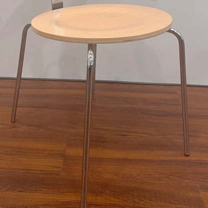 Nordic Wood Steel Round Dining Chair