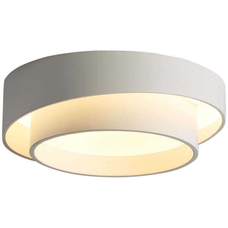 Minimalist Overlapping Round LED Flush Mount Light