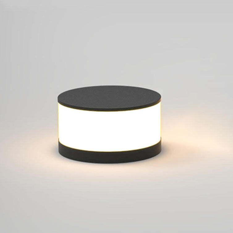 Solar Outdoor Round Column LED Post Landscape Light