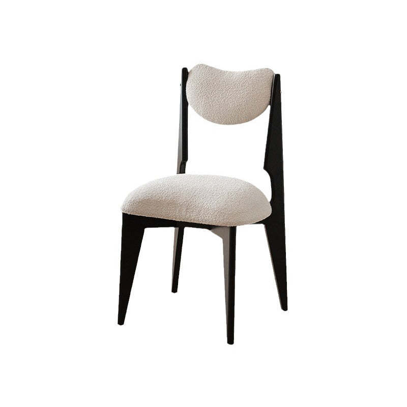 Minimalist Wood Velvet Dining Chair