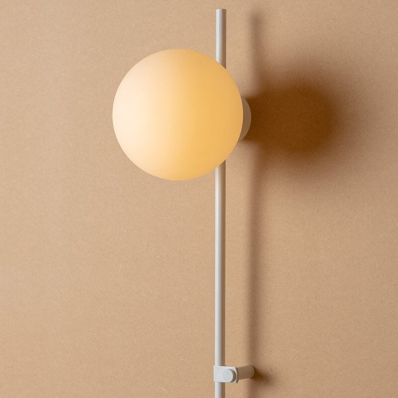 Minimalist Long Pole Glass Globe Sconce