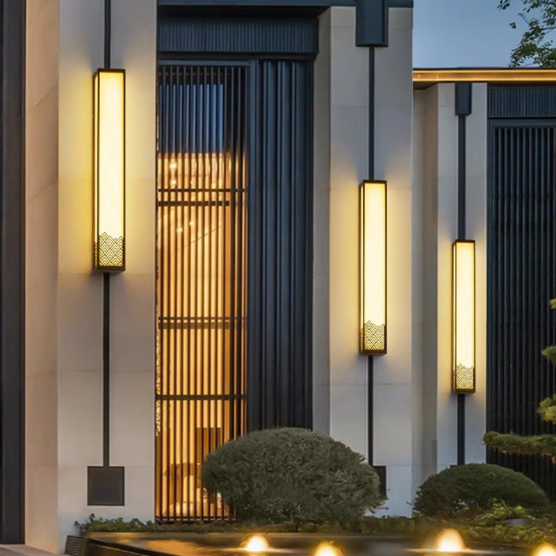 Chinese Stainless Steel Faux Marble Cubic LED Wall Sconce