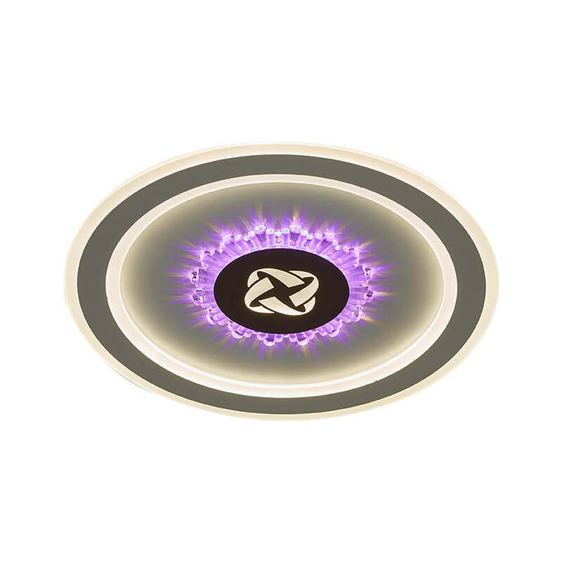 Round Acrylic LED Flush Mount Light