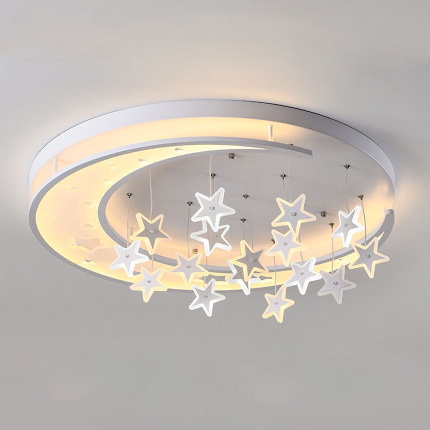 Modern Hanging Star Round LED Flush Mount Light