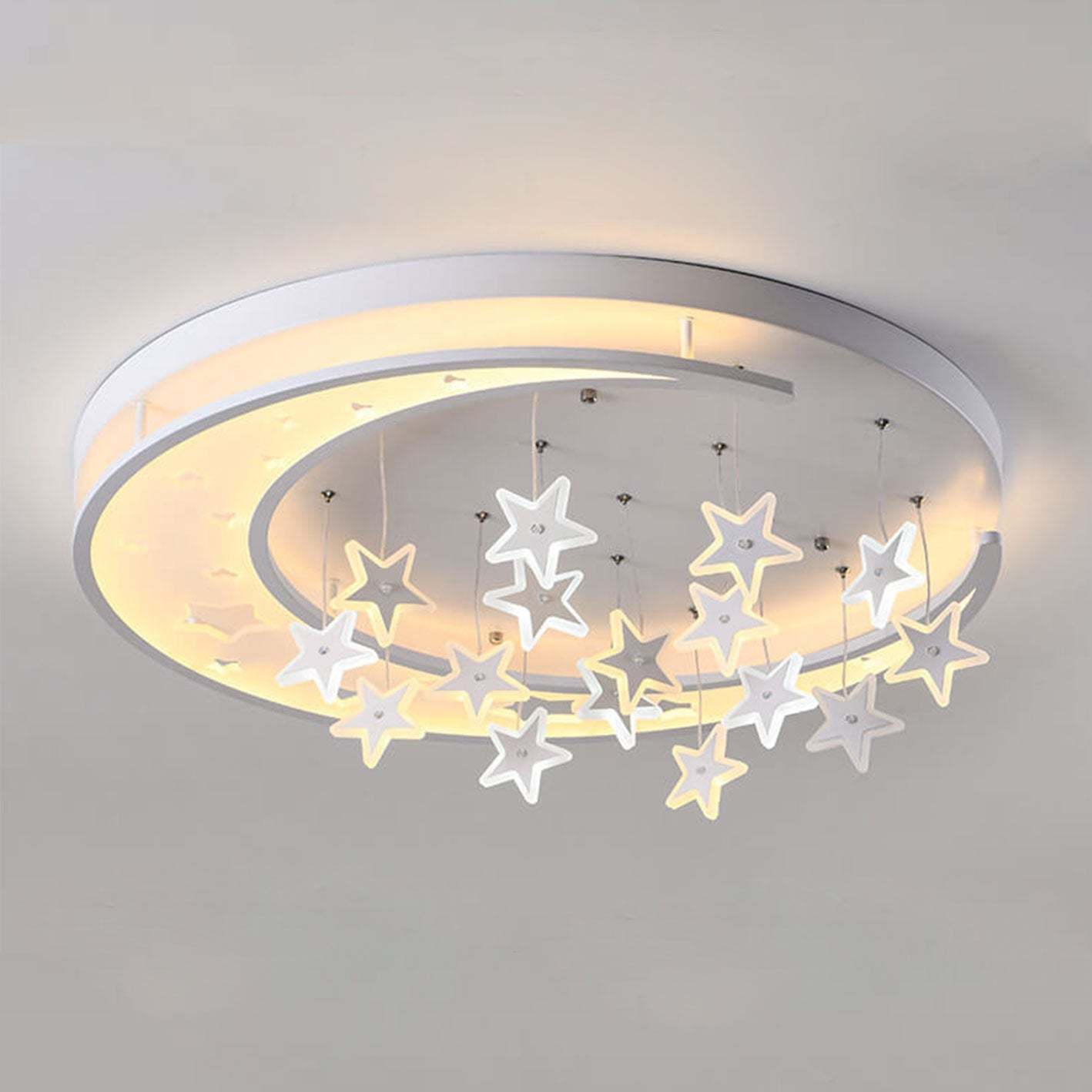 Modern Hanging Star Round LED Flush Mount Light