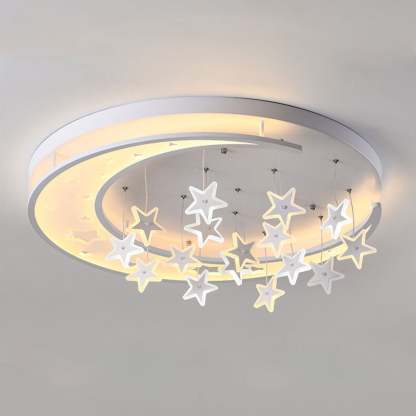 Modern Hanging Star Round LED Flush Mount Light